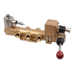 Valve, 4-Way, Brass, 12VDC