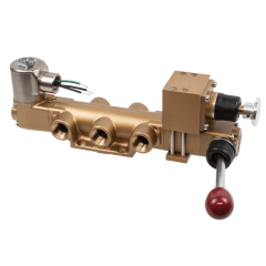 Valve, 4-Way, Brass, 12VDC