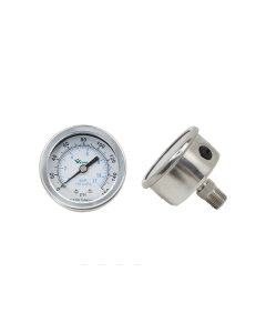 Air Gauge, 2" DIA, 0-160 PSI, Dry