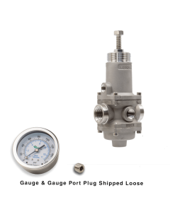 Regulator, 1/2", SST w/Gauge