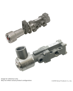 Valve, 3-Way, SST, 120V60Hz