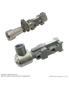 Valve, 3-Way, SST, 120V60Hz