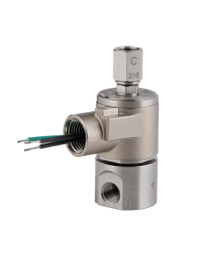 Valve, 3-Way, SST, 24VDC