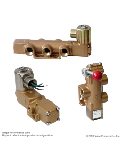 Valve, 4-Way, Brass, 120V60Hz