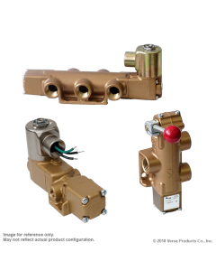 Valve, 4-Way, Brass, 24VDC