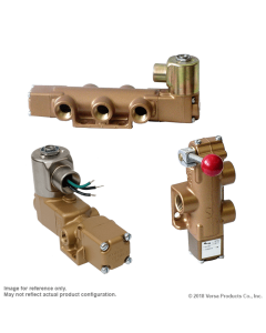 Valve, 4-Way, Brass, 24VDC