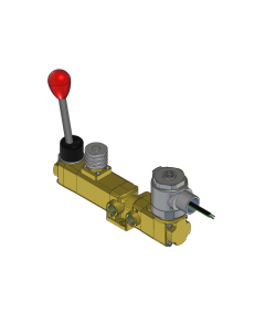 Valve, 3-Way, Brass, 24VDC