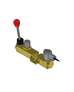 Valve, 3-Way, Brass, 12VDC