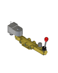 Valve, 4-Way, Brass, 24VDC