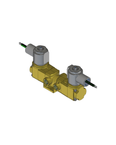 Valve, 3-Way, Brass, 24VDC