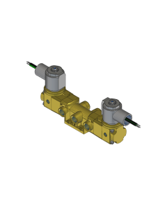 Valve, 4-Way, Brass, 24VDC