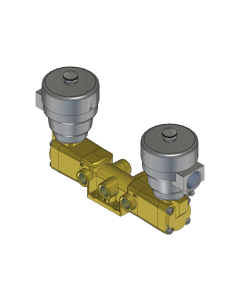 Valve, 4-Way, Brass, 24VDC