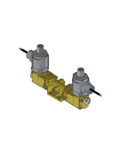 Valve, 4-Way, Brass, 12VDC