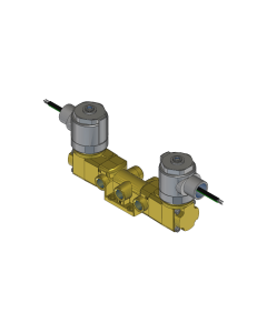Valve, 4-Way, Brass, 12VDC