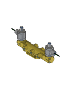 Valve, 4-Way, Brass, 120V60Hz