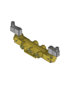 Valve, 4-Way, Brass, 24VDC