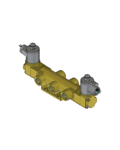 Valve, 4-Way, Brass, 24VDC