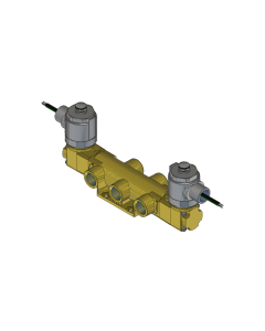 Valve, 4-Way, Brass, 24VDC