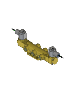 Valve, 4-Way, Brass, 24VDC