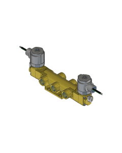Valve, 4-Way, Brass, 24VDC