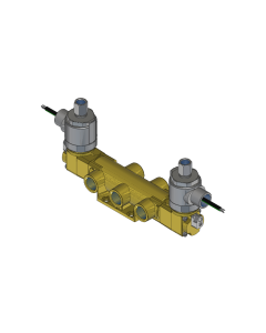 Valve, 4-Way, Brass, 24VDC