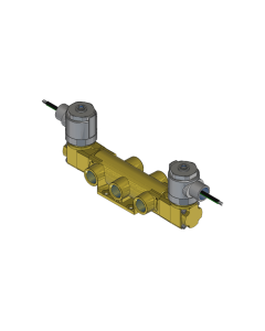 Valve, 4-Way, Brass, 12VDC