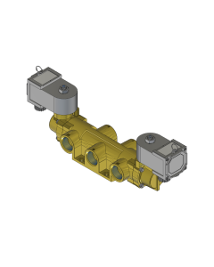 Valve, 4-Way, Brass, 24VDC