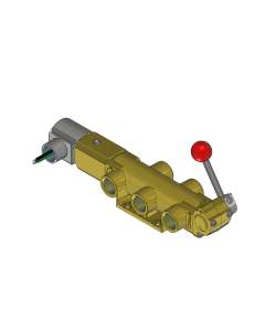 Valve, 4-Way, Brass, 120V60Hz