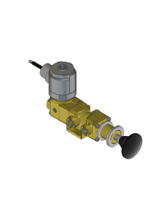 Valve, 3-Way, Brass, 12VDC
