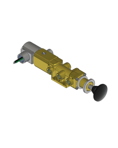 Valve, 4-Way, Brass, 24VDC