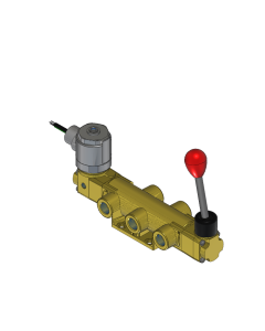 Valve, 4-Way, Brass, 24VDC