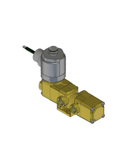 Valve, 3-Way, Brass, 24VDC