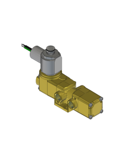 Valve, 3-Way, Brass, 12VDC