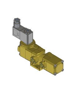 Valve, 3-Way, Brass, 24VDC