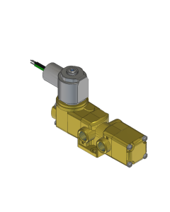 Valve, 3-Way, Brass, 12VDC
