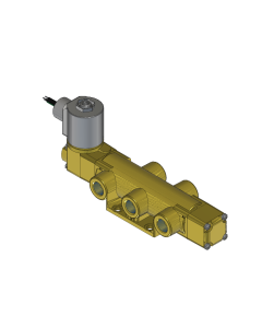 Valve, 4-Way, Brass, 12VDC
