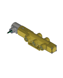 Valve, 4-Way, Brass, 12VDC