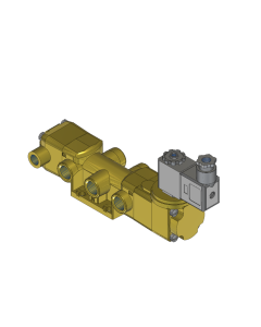 Valve, 4-Way, Brass, 24VDC