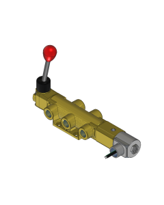 Valve, 4-Way, Brass, 12VDC
