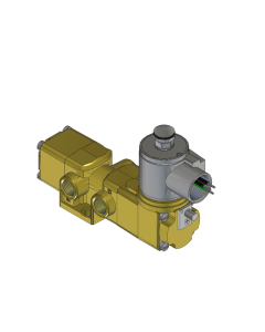 Valve, 3-Way, Brass, 24VDC