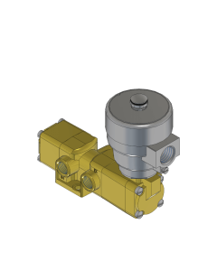 Valve, 3-Way, Brass, 24VDC