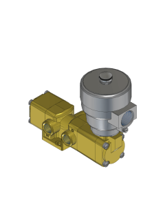 Valve, 3-Way, Brass, 24VDC