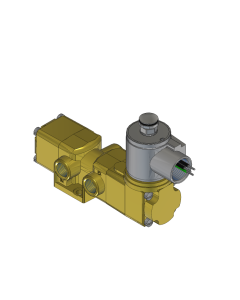 Valve, 3-Way, Brass, 24VDC
