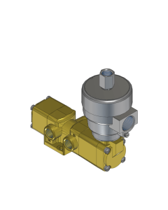 Valve, 3-Way, Brass, 12VDC