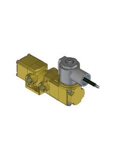 Valve, 3-Way, Brass, 120V60Hz