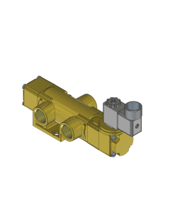 Valve, 3-Way, Brass, 24VDC