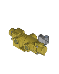 Valve, 3-Way, Brass, 24VDC