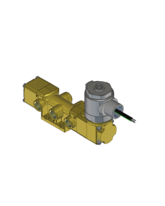 Valve, 4-Way, Brass, 12VDC