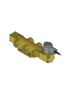 Valve, 4-Way, Brass, 12VDC