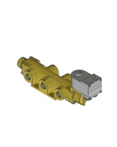 Valve, 4-Way, Brass, 24VDC